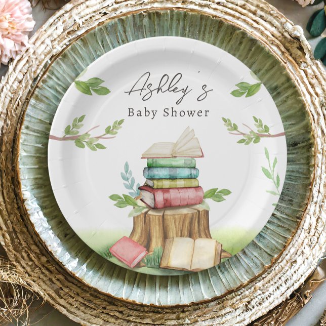 Plato De Papel Libro de historietas Baby Shower Libros Nuevo capí (Subido por el creador)
