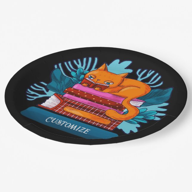 Plato De Papel Libros aprobados para gatos personalizados (Angular)
