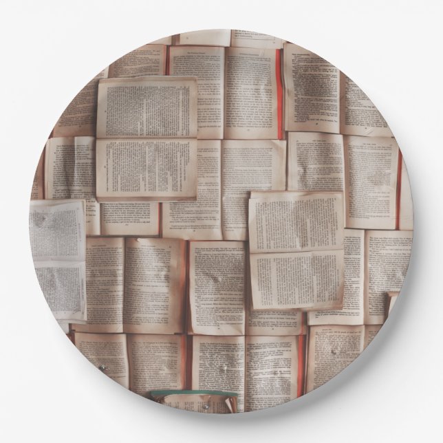 Plato De Papel Libros de época (Anverso)