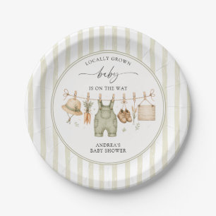 Plato De Papel Libros para el baby shower de Baby Green Localment