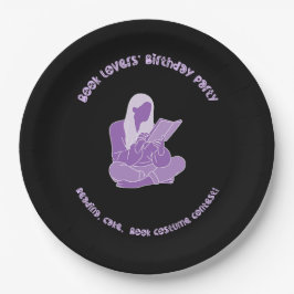 Plato De Papel Libros temáticos de la fiesta de cumpleaños