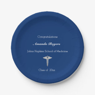 Plato De Papel Licenciatura en medicina, Caduceus , Personalizado