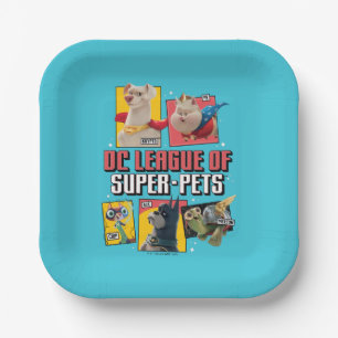 Plato De Papel Liga DC de SuperMascotas
