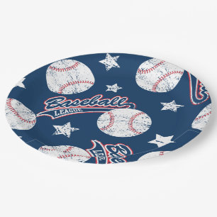 Plato De Papel Liga de béisbol