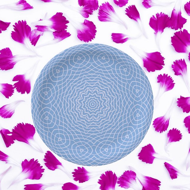 Plato De Papel Light Blue Faux Tulle Design (Subido por el creador)