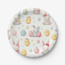 Plato De Papel Lil Chicks & Bunny's