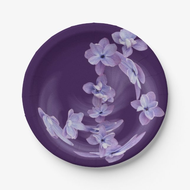 Plato De Papel Lilac en círculo (Anverso)