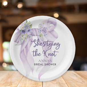 Plato De Papel Lilac Ribbon Ella se casa Bridal Shower