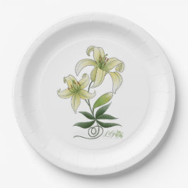 Plato De Papel Lilies