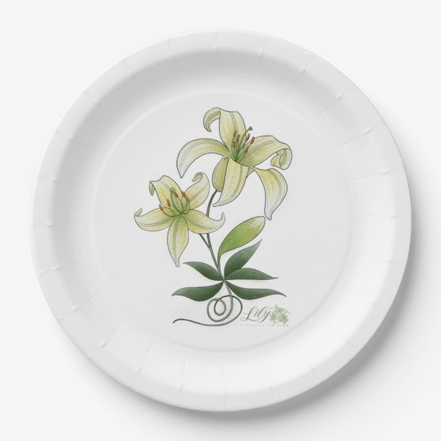 Plato De Papel Lilies (Anverso)