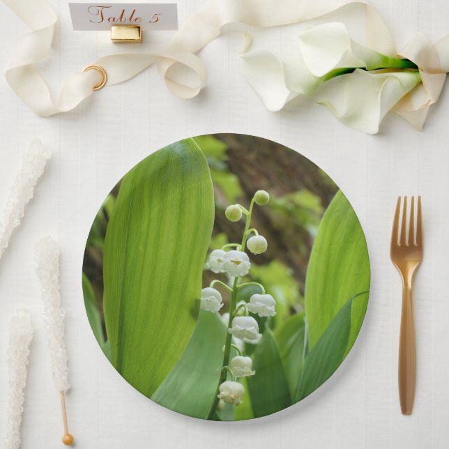 Plato De Papel Lily de la Placa de Papel del Valle (Boda)