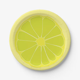 Plato De Papel Lime Fruit Fiesta