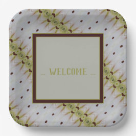 Plato De Papel Lime Green Acentued