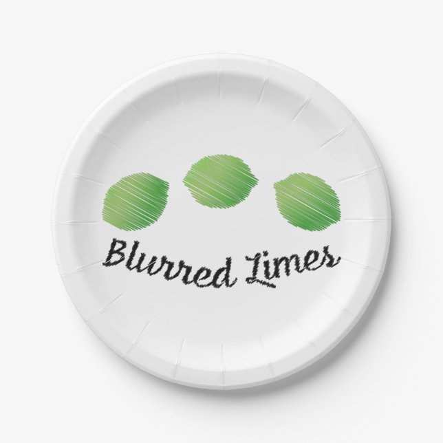 Plato De Papel Limes borrosas (Anverso)