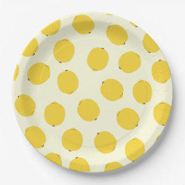 Plato De Papel Limón amarillo