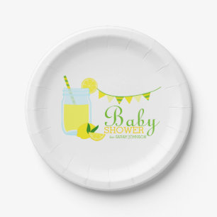 Plato De Papel Limonada Baby Shower