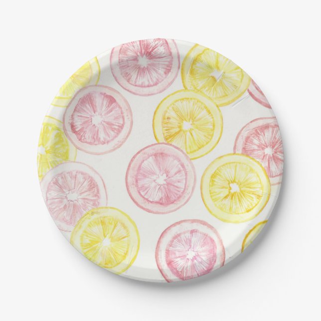 Plato De Papel Limonada del verano (Anverso)