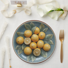 Limones de cerámica falsa en cerámica