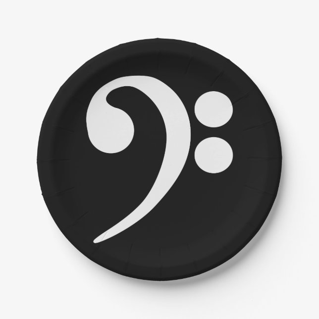 Plato De Papel Limpieza de trasero blanco (Anverso)