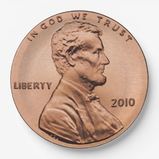 Plato De Papel Lincoln Penny