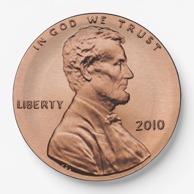 Plato De Papel Lincoln Penny (Anverso)
