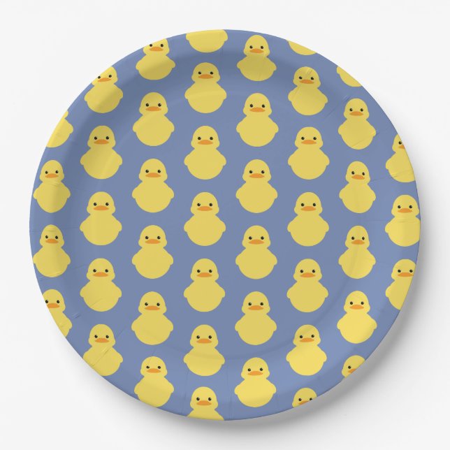Plato De Papel lindo fiesta de BABY SHOWER ducky (Anverso)