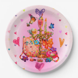 Plato De Papel Lindo Pastel