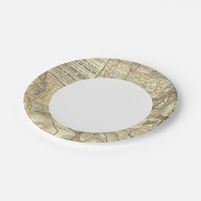 Plato De Papel Línea de la Costa Atlántica (Angular)