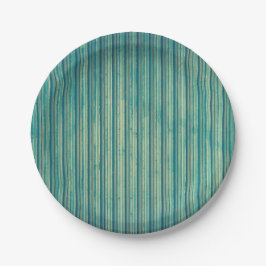 Plato De Papel Líneas azules rayadas