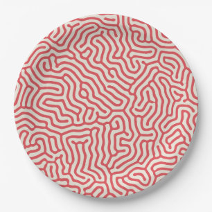 Plato De Papel líneas de turing forma orgánica