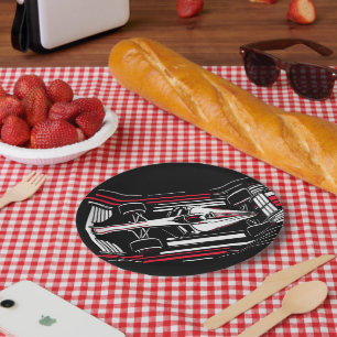 Plato De Papel Líneas de velocidad de coche de carreras de Fórmul