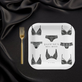 Plato De Papel Lingerie Bridal Shower Bachelorette Panty Pattern