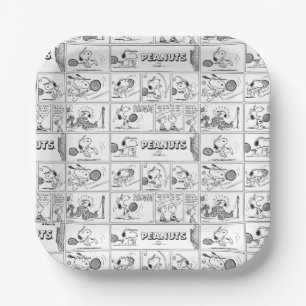 Plato De Papel Linus le dice a Lucy que es cangrejo