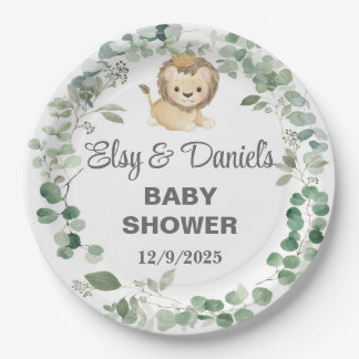Plato De Papel Lion King, Lion Cub baby shower paper plates.