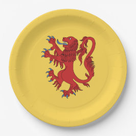Plato De Papel Lion Rampant Gules