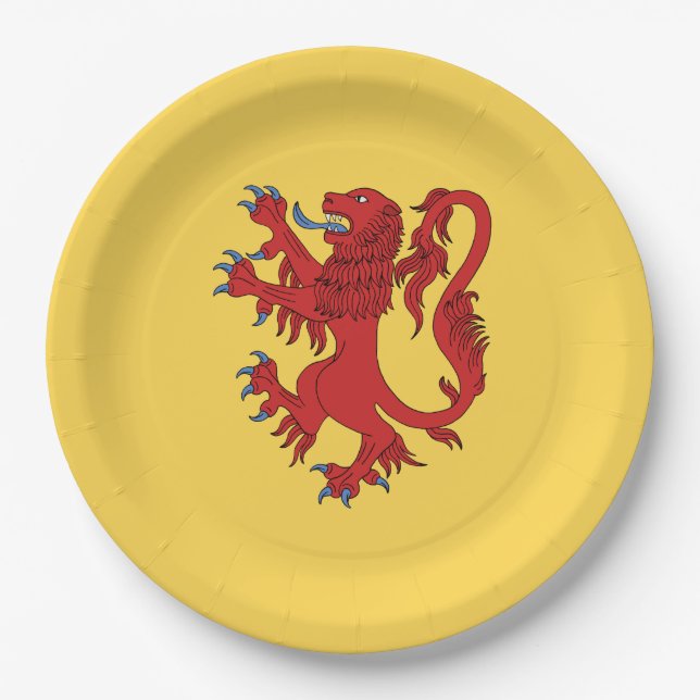 Plato De Papel Lion Rampant Gules (Anverso)