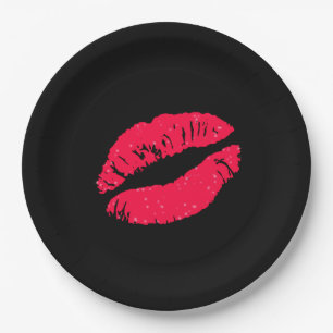 Plato De Papel Lipstick Kiss