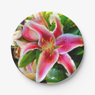 Plato De Papel lirio rosa stargazer Thunder_Cove