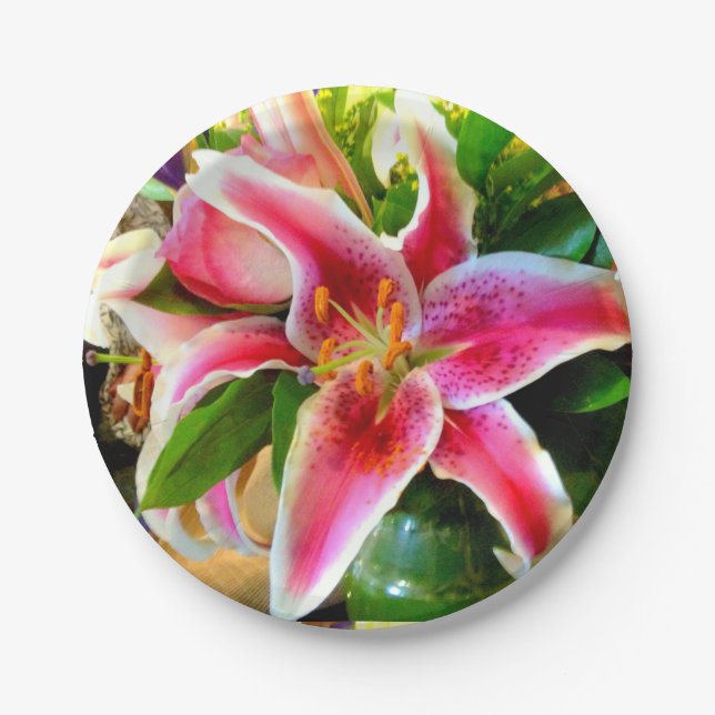 Plato De Papel lirio rosa stargazer Thunder_Cove (Anverso)