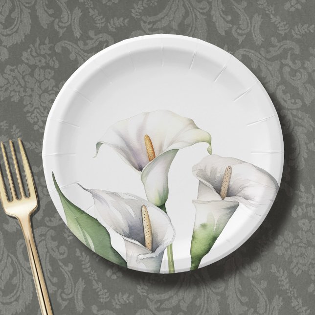 Plato De Papel Lirios calla (Subido por el creador)