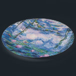 Plato De Papel Lirios del agua de Monet<br><div class="desc">Lirios del agua de Monet.  
Visite por favor mi tienda para un diseño más interesante y más => bien escogido zazzle.com/iwheels* del color</div>