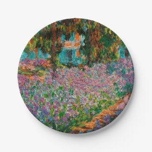 Plato De Papel Lirios jardín de Monet Giverny flores