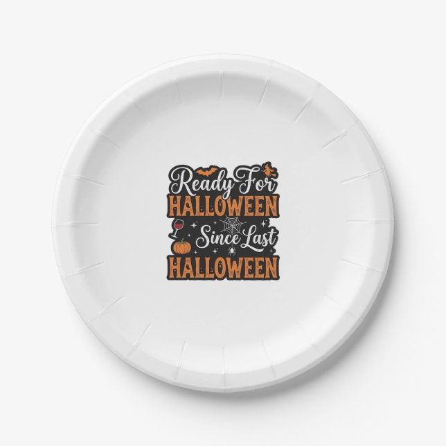 Plato De Papel Listo Para Halloween Desde El Último Halloween Vin (Anverso)