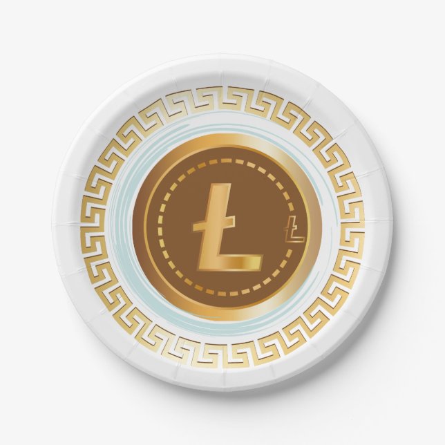 Plato De Papel litecoin greek (Anverso)