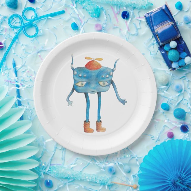 Plato De Papel Little Alien Pi (Fiesta)