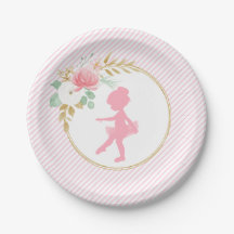 Little Ballerina Birthday Party Plate