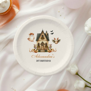 Plato De Papel Little Boo Boho Birday Bash