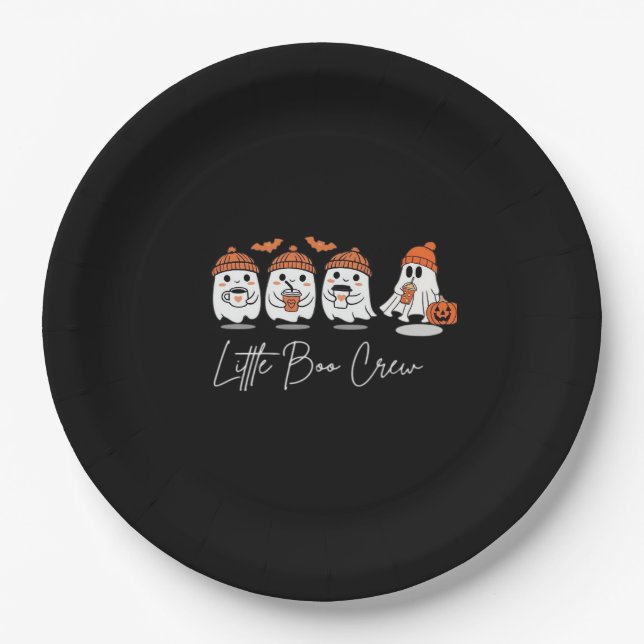 Plato De Papel Little Boo Crew Minimal Clean Design (Anverso)