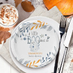 Plato De Papel Little Boo Cute Halloween Baby Shower<br><div class="desc">Plato de papel de Little Boo Baby Shower - o personalizar la redacción para su rociado de bebé, revelación de género, etc. El diseño está adornado con una "pequeña boo casi se vence" y es perfecto para una ducha de bebé en octubre o Little Boo Halloween. Este diseño acuático tiene...</div>