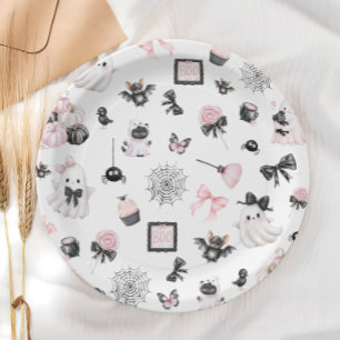 Plato De Papel Little Boo Halloween Baby Shower